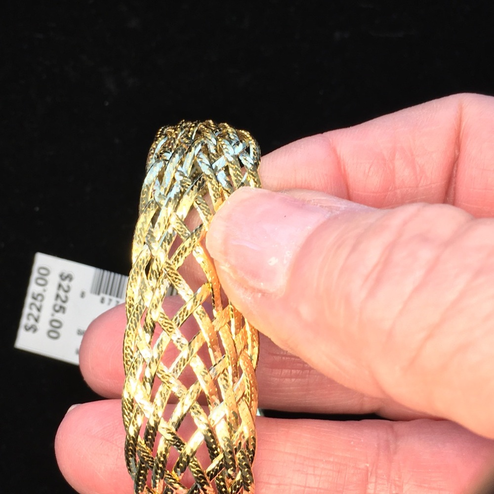 24 k gold bracelet plated over 925 sterling silver